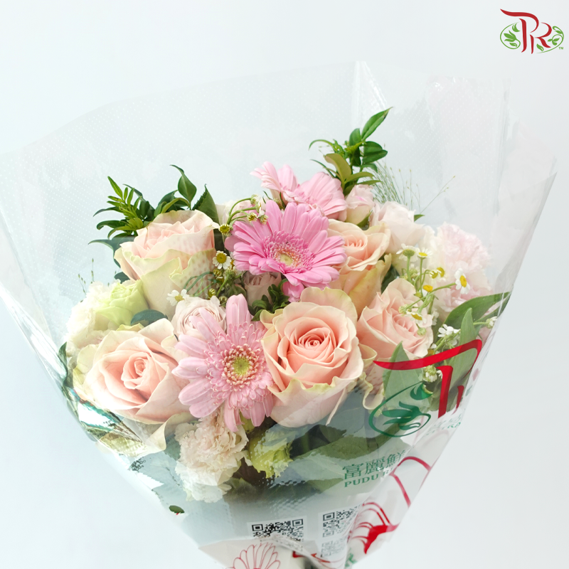 Signature Weekly Flower Bunch - Peachy Pink Sunshine (Big Bunch)