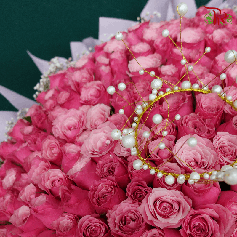 200 stems Roses Flowers Arrangement In PINK (Non Portable Style)-Pudu Ria Florist-prflorist.com.my