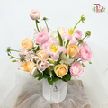 Blush Symphony - Flower Box Arrangement