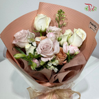 Signature Weekly Flower Bunch - Latte Rose Garden (Medium Bunch)