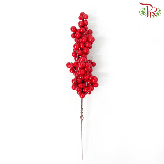 21cm - Artificial Clump Ilex - Red (10 Units)-Red-Pudu Ria Florist-prflorist.com.my