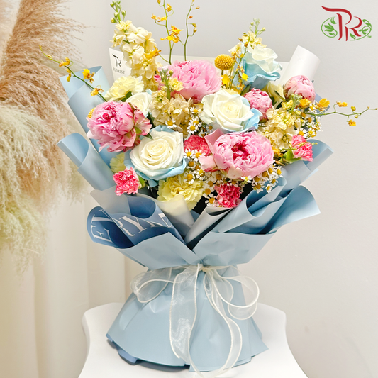 【Mother's Day】Tranquil Bliss Peony & Carnation Bouquet by bouquet scaffold
