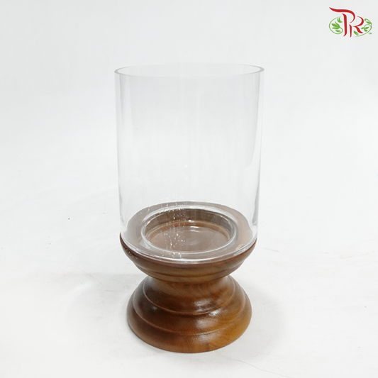 Y276727W - Glass Jar With Wood Stand