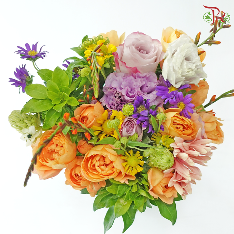 Signature Weekly Flower Bunch - Tangerine Violet Bliss (Big Bunch)