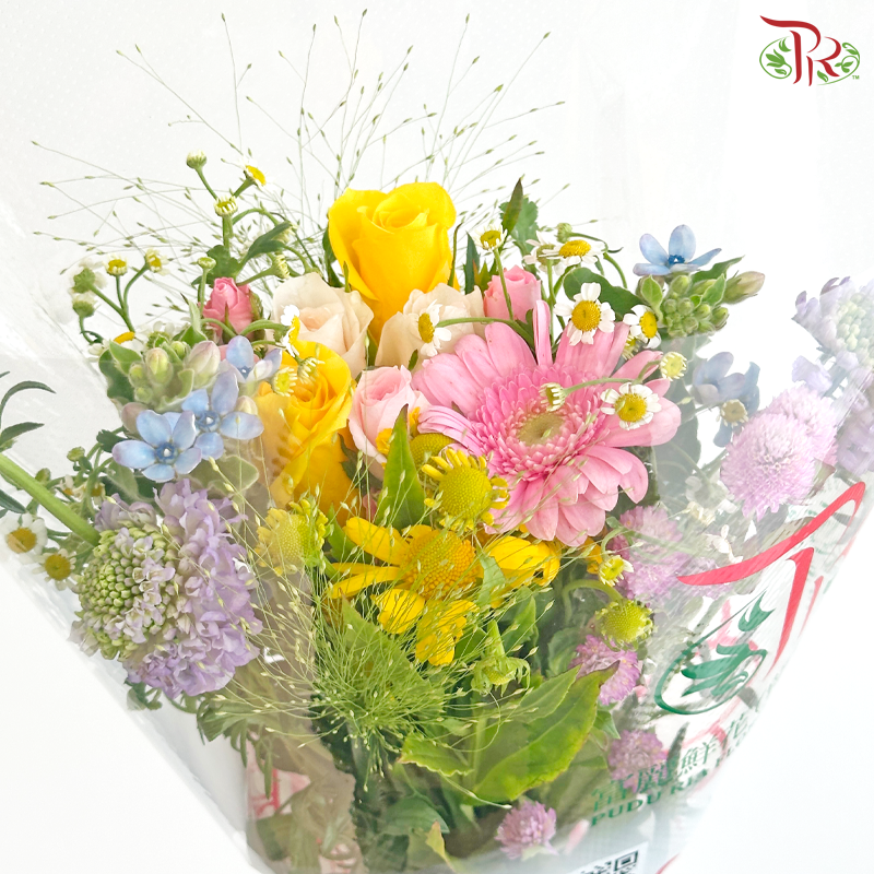Signature Weekly Flower Bunch - Happy Hues & Petals (Medium Bunch)