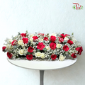 Ruby & Ivory Table Centerpiece (Double Sided)