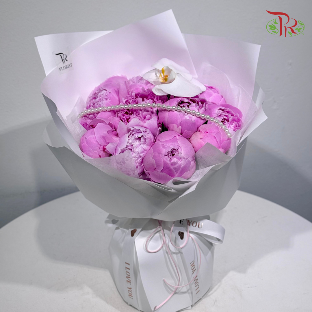 【520 Valentine】Blush Pearl Peony Hand Bouquet