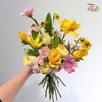 Signature Weekly Flower Bunch - Sunny Pink Swirl (Medium Bunch)