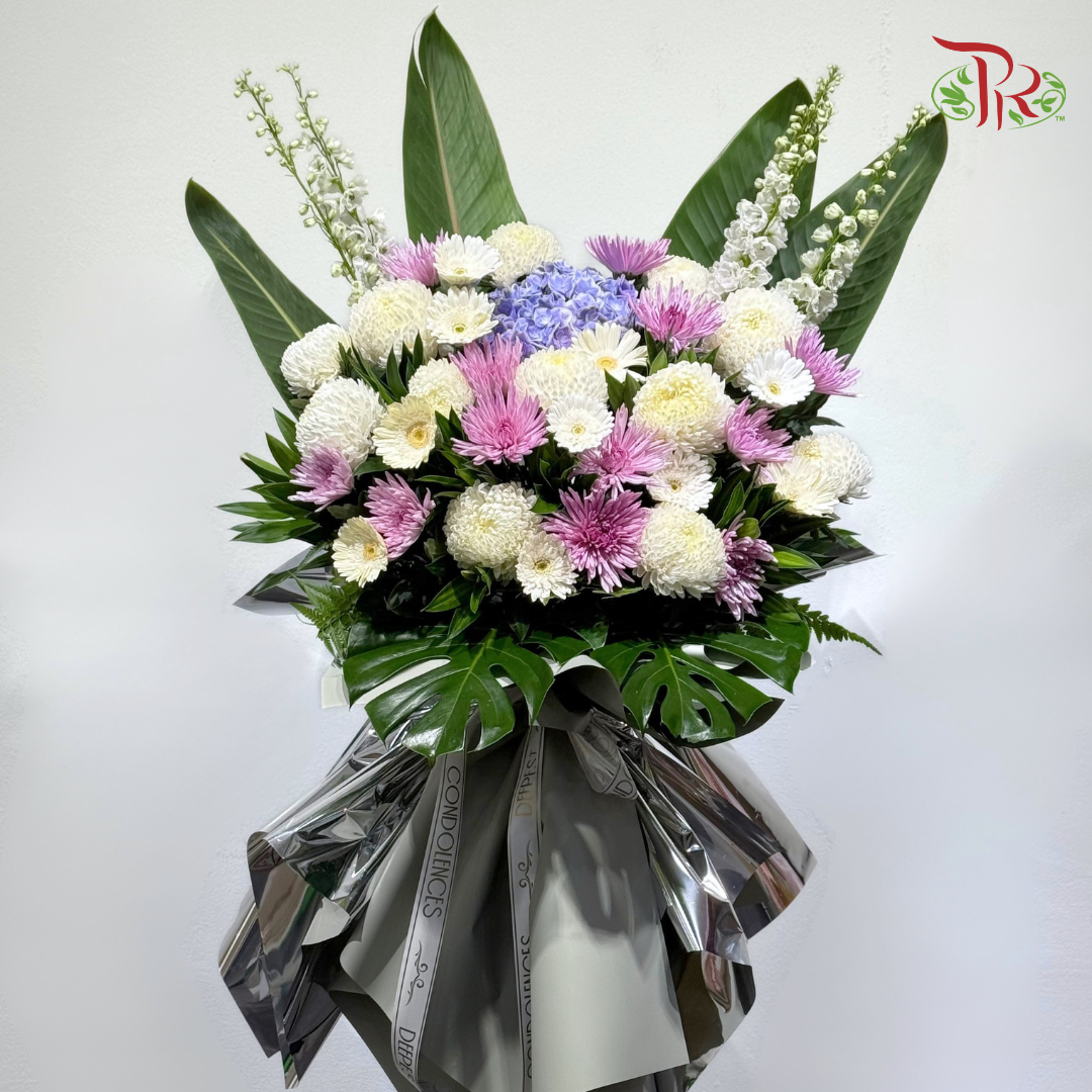 Condolence Wood Stand- Lavender Serenity
