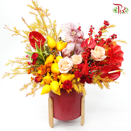 Signature Weekly Flower Bunch - Jazberry Bunch - Pink Roses With Gerbera & Carnation Spray (Big Bunch) - Pudu Ria Florist