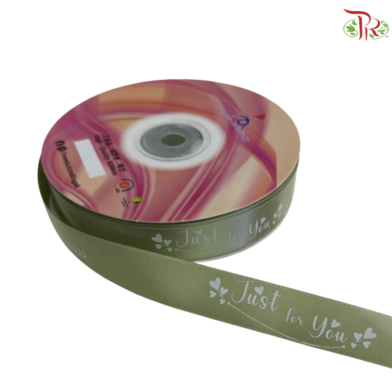 FRB134 Soft Pastel Colour Premium Satin Ribbon "Just For You" (20mm X 50Yards)