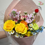 Signature Weekly Flower Bunch - Rainbow Bloom Symphony (Medium Bunch)