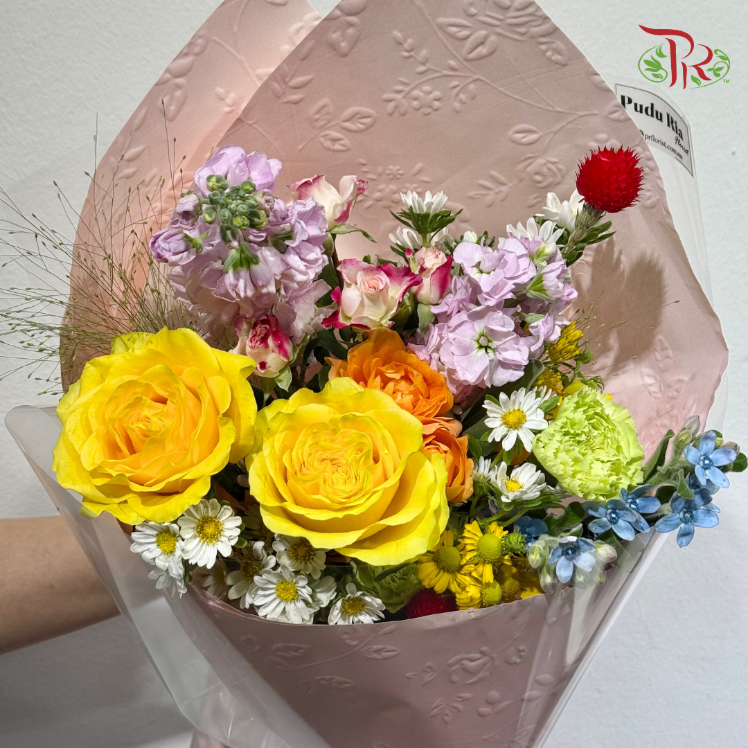 Signature Weekly Flower Bunch - Rainbow Bloom Symphony (Medium Bunch)