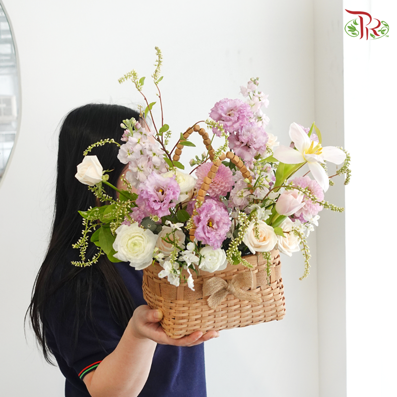 Lilac Poetry Garden Flower Basket