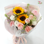 Signature Weekly Flower Bunch - Sunflower Serenade in Pink (Big Bunch)