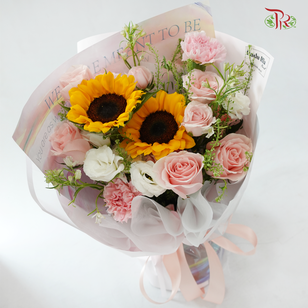 Signature Weekly Flower Bunch - Sunflower Serenade in Pink (Big Bunch)