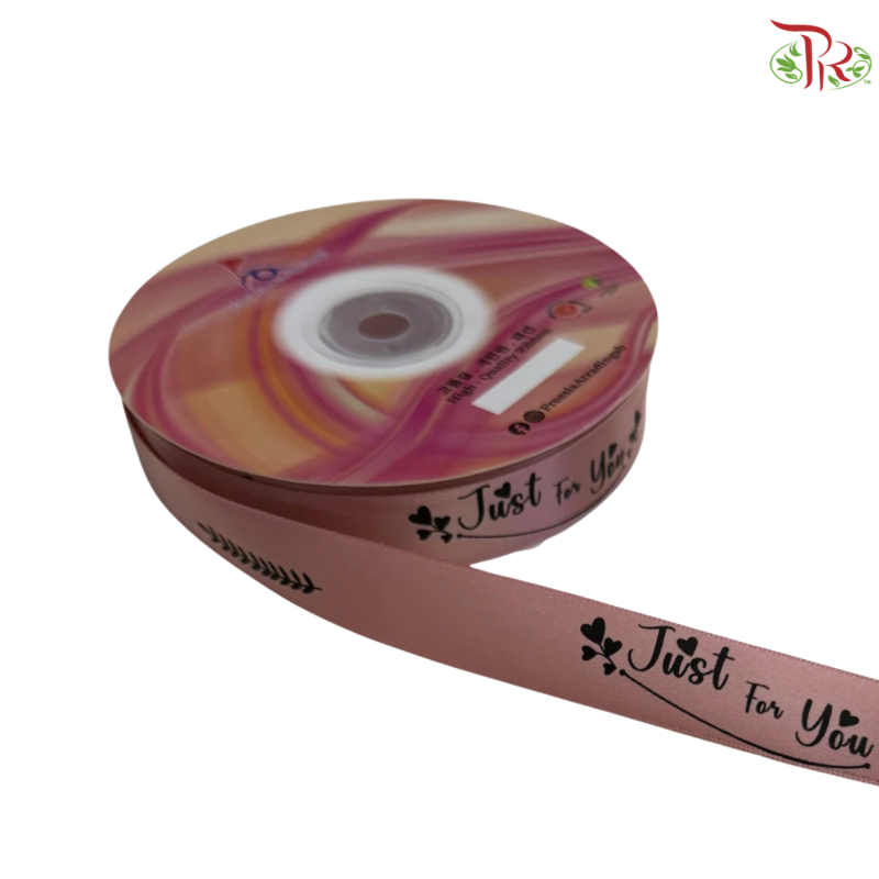 FRB134 Soft Pastel Colour Premium Satin Ribbon "Just For You" (20mm X 50Yards)