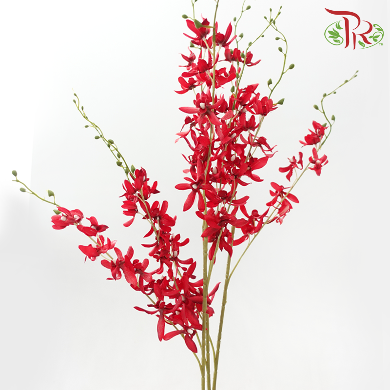 43.5" - Artificial Spider Orchid Spray - Red (3 Stems)