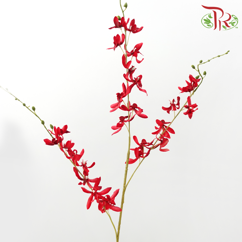 43.5" - Artificial Spider Orchid Spray - Red (3 Stems)