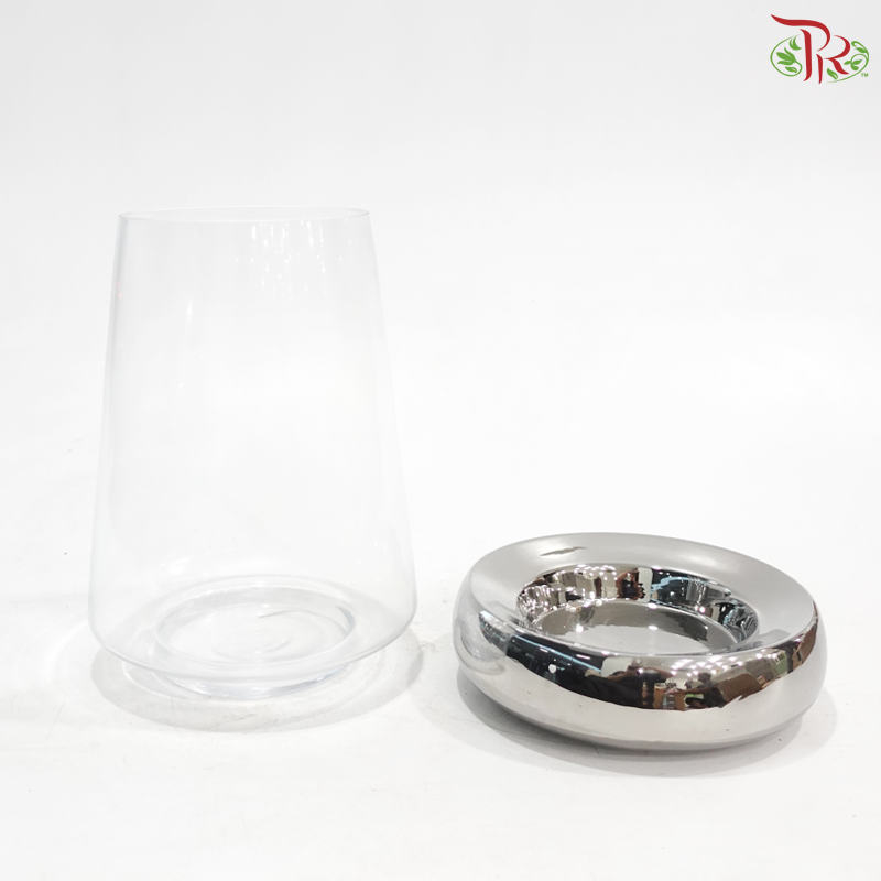 431834T - Silver Base Detachable Vase
