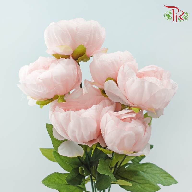 44cm Artificial Peony Blush - Blush Pink (Per Unit)