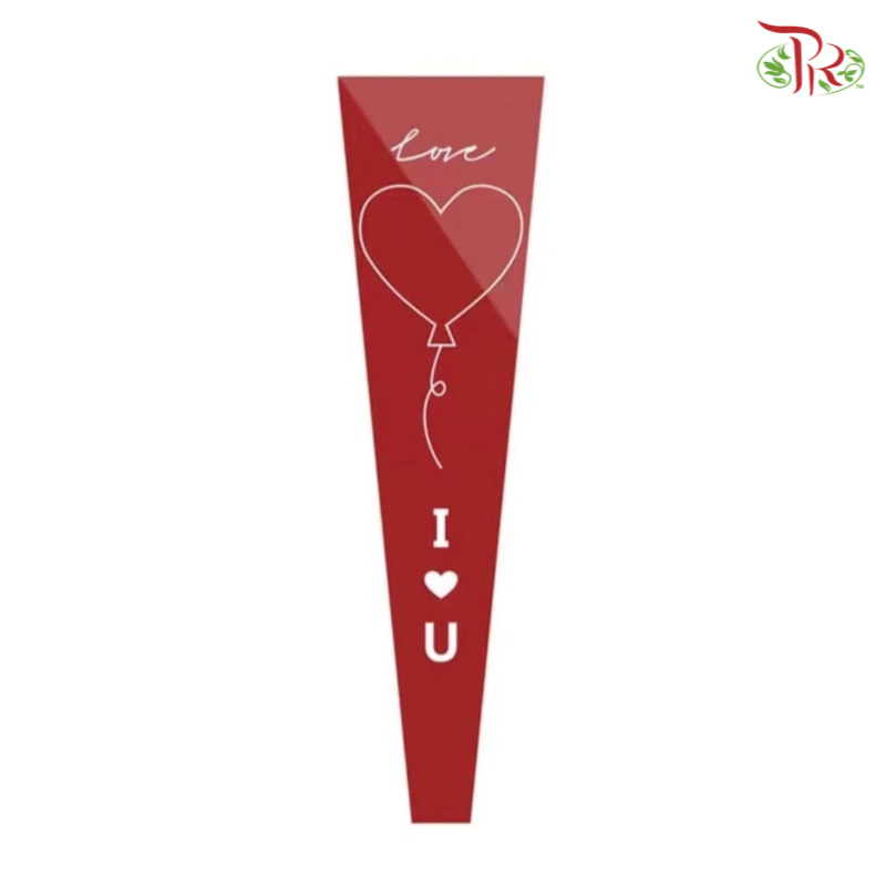 Single Stalk Wrapper - Love Shape Balloon (With Color Option)