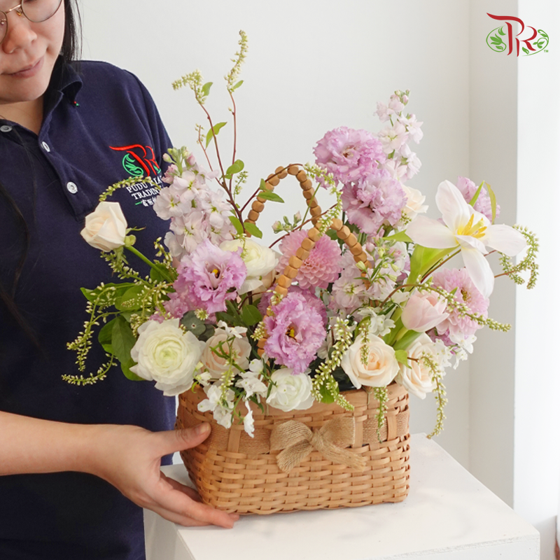 Lilac Poetry Garden Flower Basket