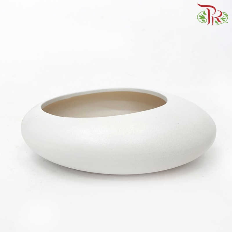 LYX - White Pot (LYX2071W) - Pudu Ria Florist