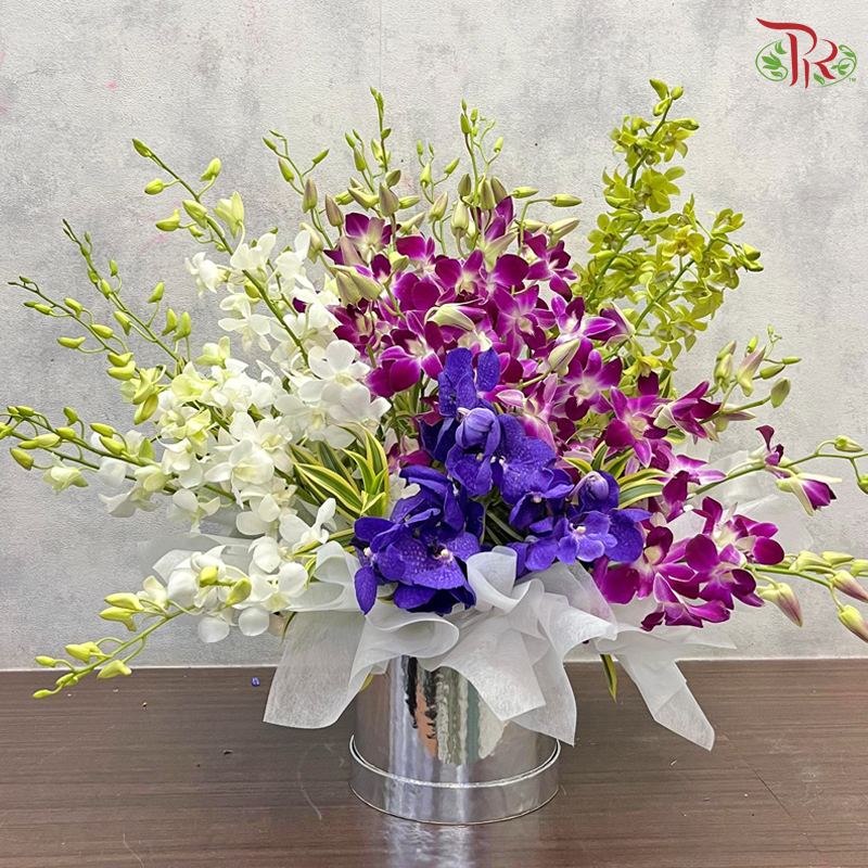 Orchid Reverie - Flower Box Arrangement