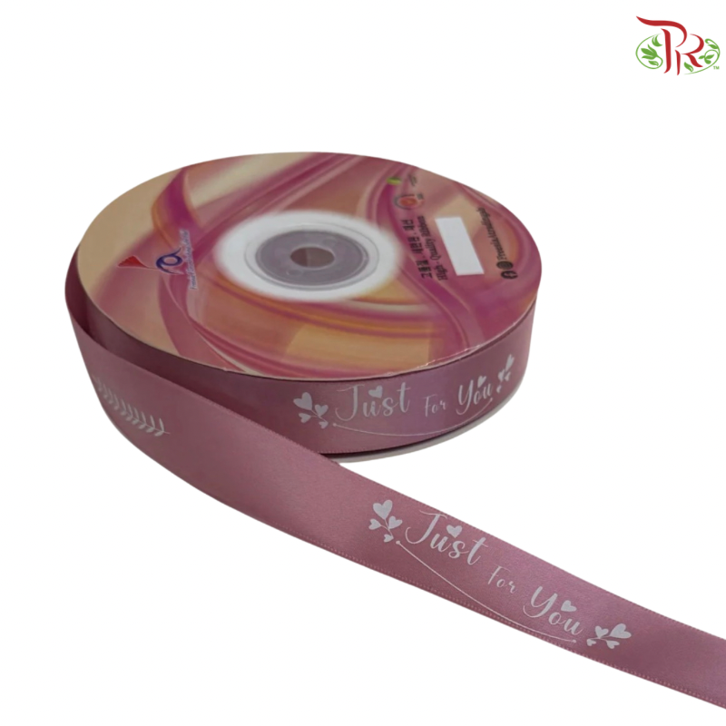 FRB134 Soft Pastel Colour Premium Satin Ribbon "Just For You" (20mm X 50Yards)