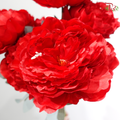 52cm - Artificial Peony Bush Red (2 Stems)