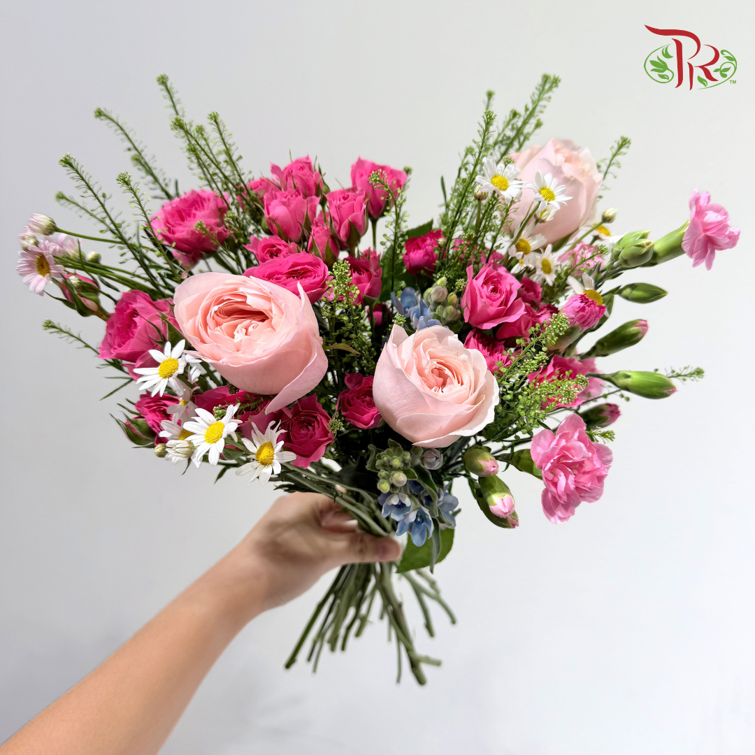 Signature Weekly Flower Bunch - Sugar Pink Romance (Medium Bunch)