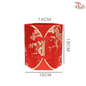FB7-FB10 - CNY Double Button Hexagon Floral Box - Red (With Options) (WFL181CD)
