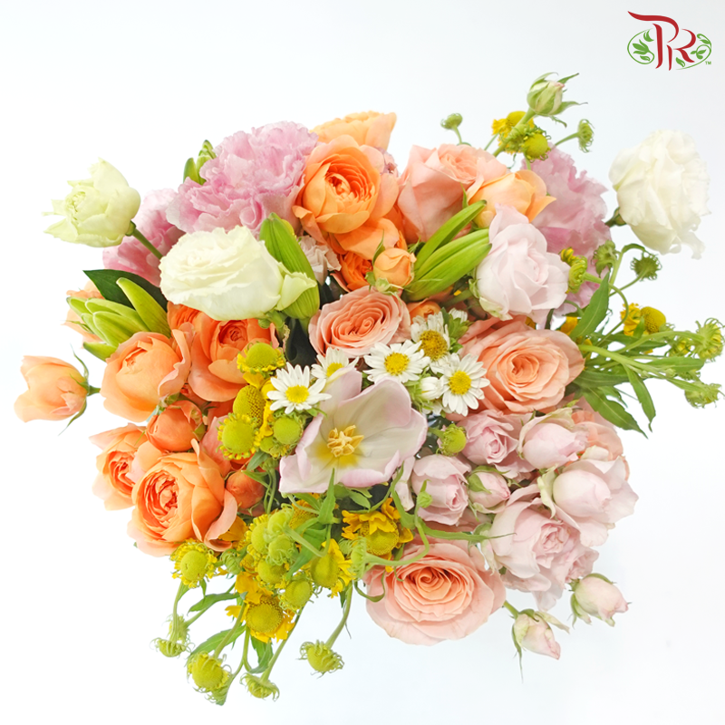 Signature Weekly Flower Bunch - Apricot Sunset Blush (Big Bunch)