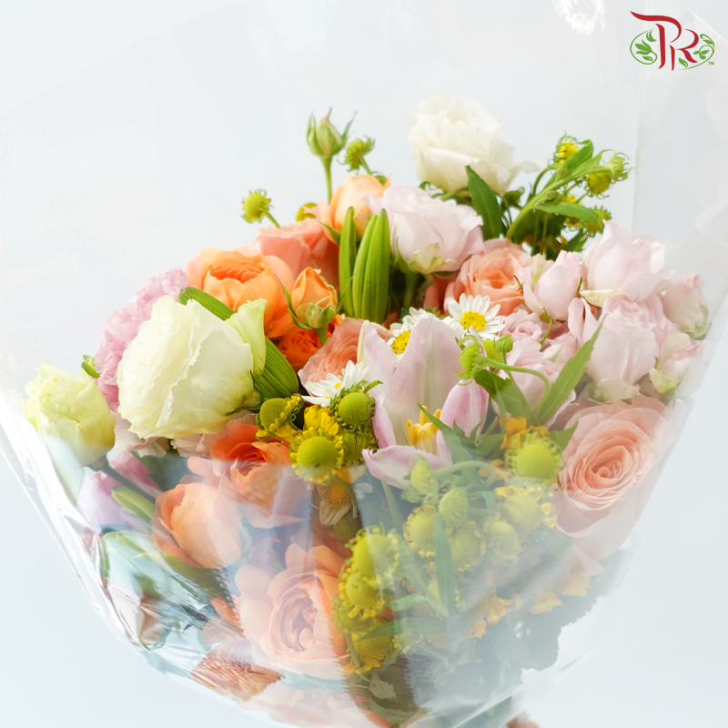 Signature Weekly Flower Bunch - Apricot Sunset Blush (Big Bunch)