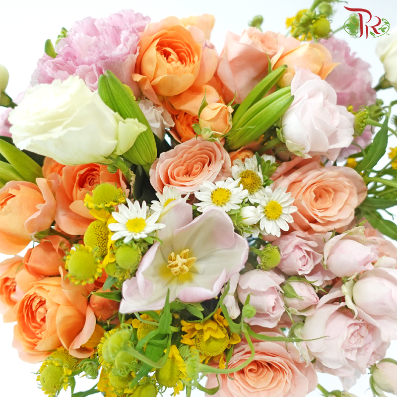 Signature Weekly Flower Bunch - Apricot Sunset Blush (Big Bunch)