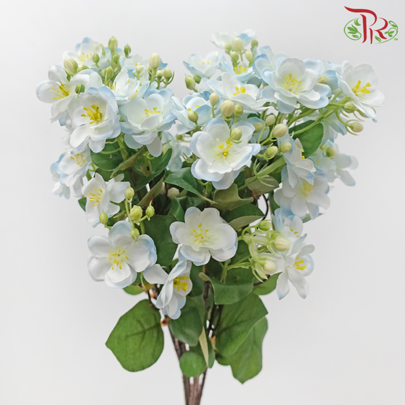 61cm - Artificial Jasmine Spray - Blue (5 Stems)