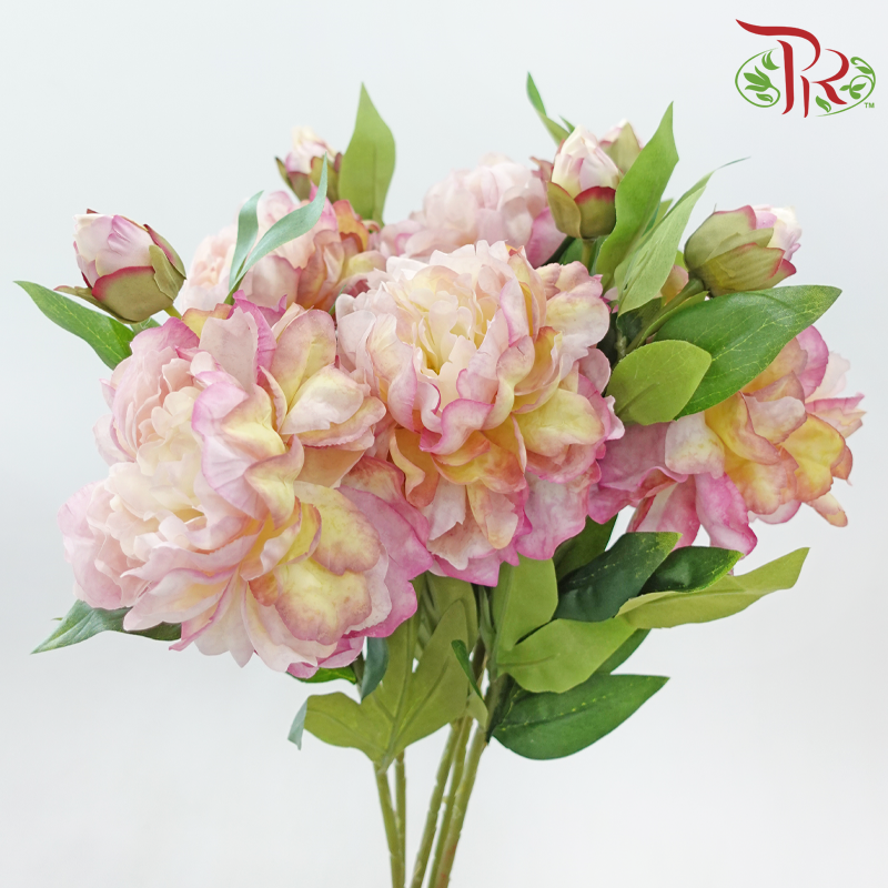 63cm - Artificial Peony Spray - Lavender (5 Stems)