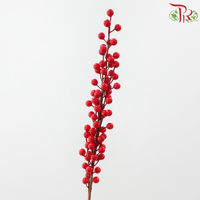 68cm - Artificial Berry Spray - Red (5 Stems)