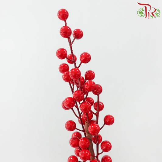 68cm - Artificial Berry Spray - Red (5 Stems)