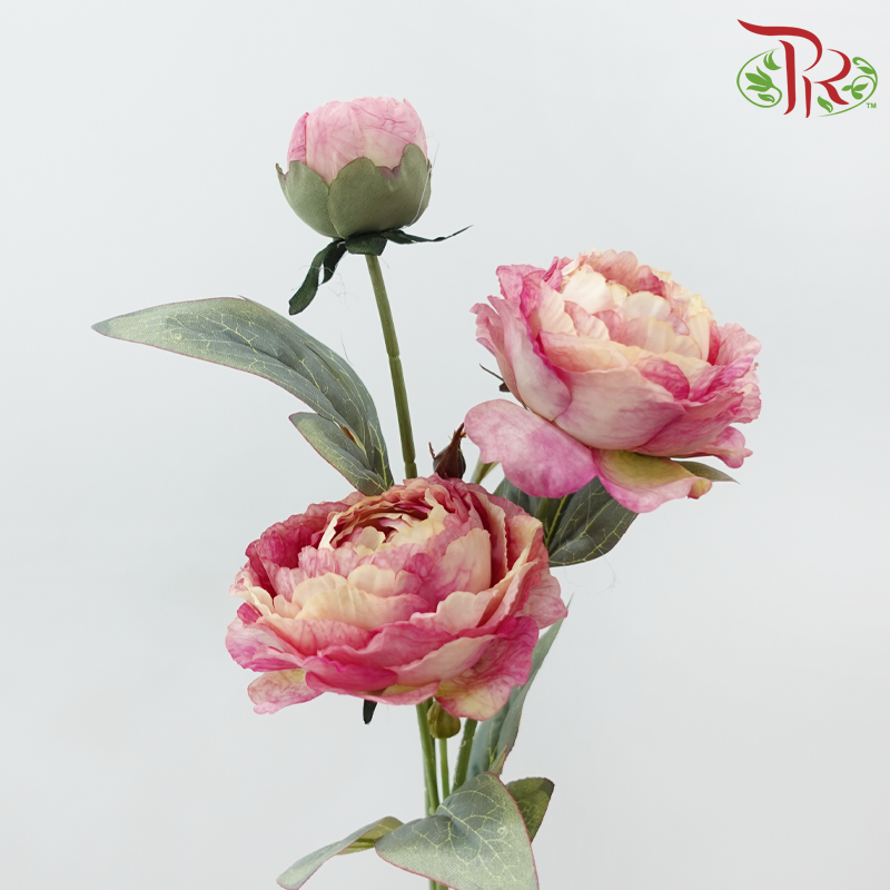 68cm - Artificial Peony Spray - Mauve (5 Stems)