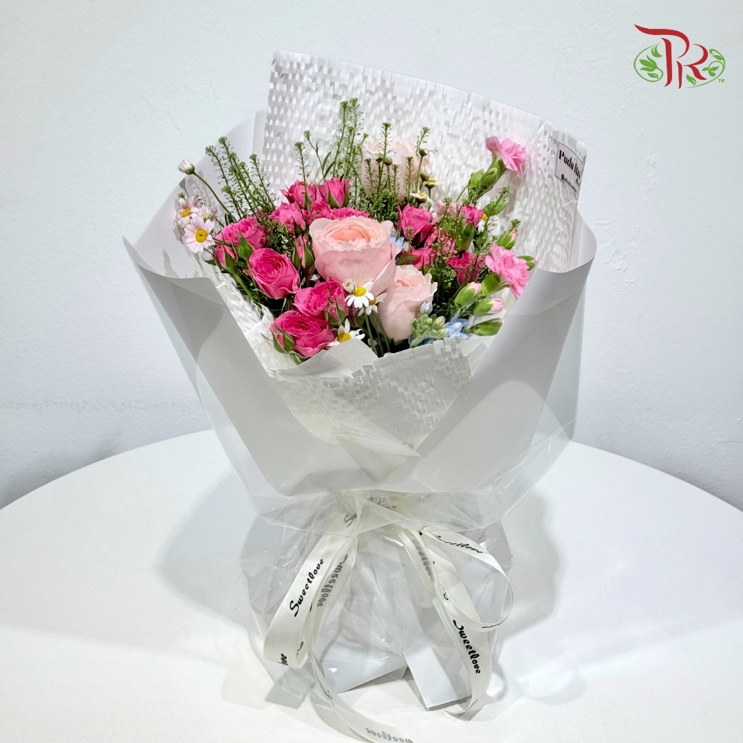 Signature Weekly Flower Bunch - Sugar Pink Romance (Medium Bunch)