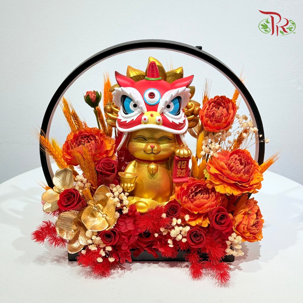Opening Flower Box - Luxe Lucky Cat