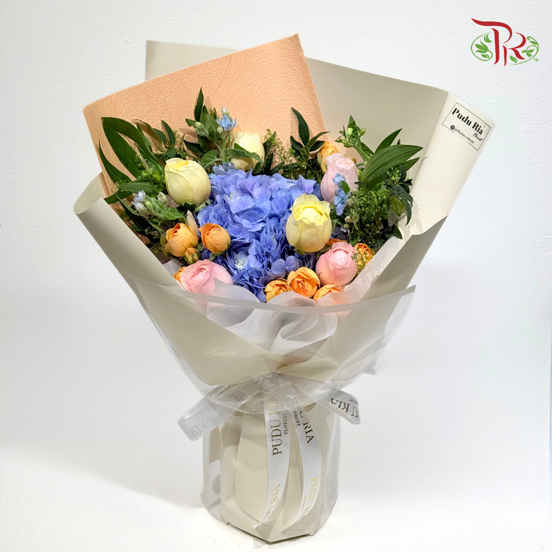Signature Weekly Flower Bunch - Blue Belle Romance (Big Bunch)