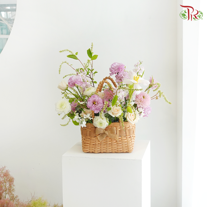 Lilac Poetry Garden Flower Basket