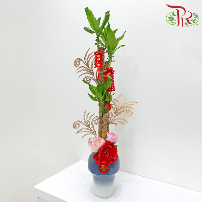 CNY 3FT Iron Tree Arrangement《蛇舞财通》(Random Choose Design & CNY Ornaments)