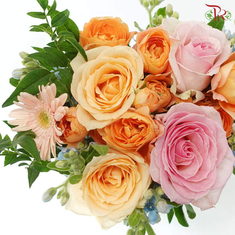 Signature Weekly Flower Bunch - Tangerine Blush Dream (Medium Bunch)