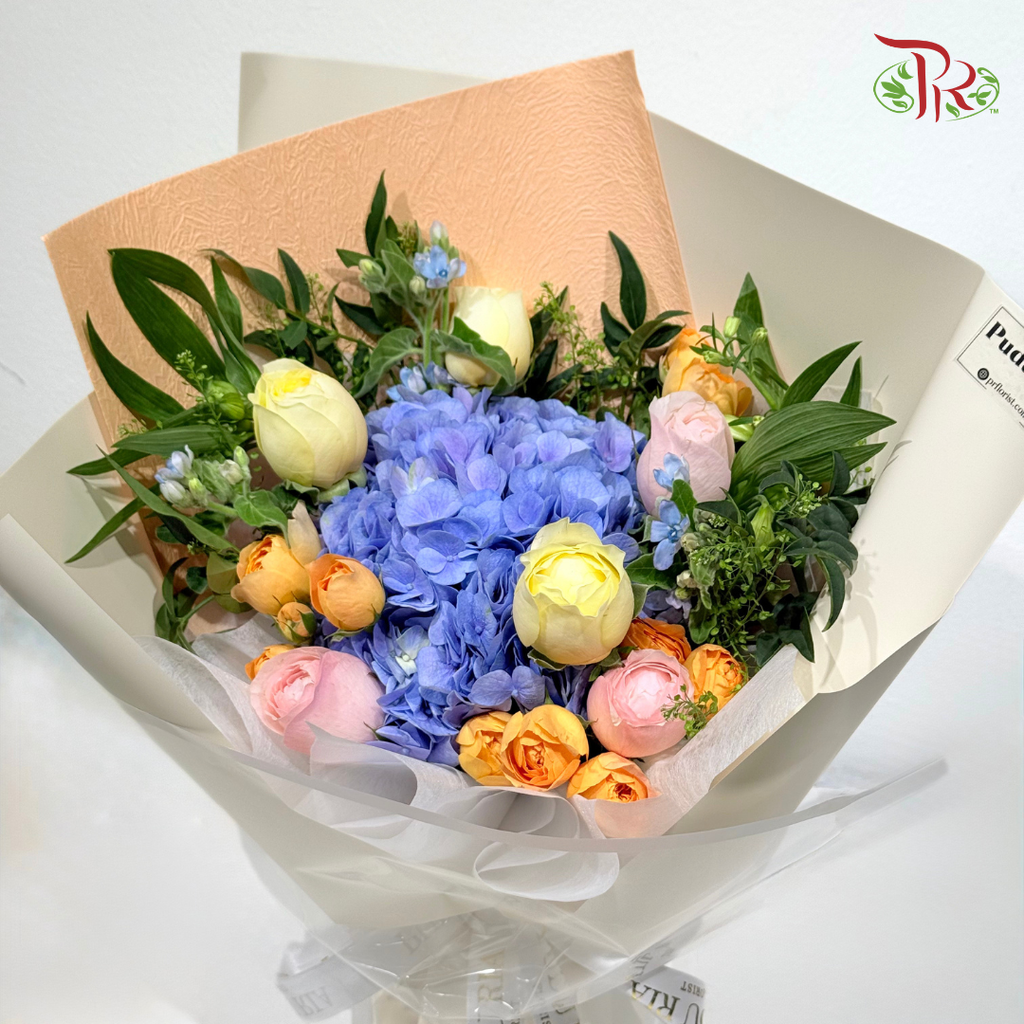 Signature Weekly Flower Bunch - Blue Belle Romance (Big Bunch)