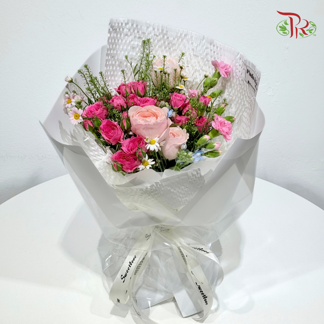 Signature Weekly Flower Bunch - Sugar Pink Romance (Medium Bunch)