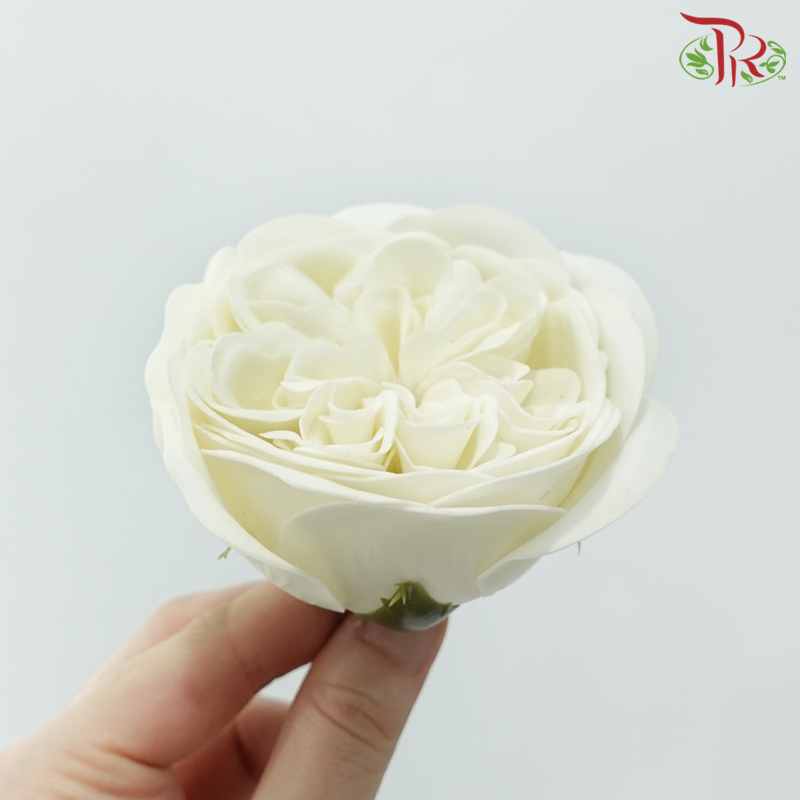 8 Blooms Austen Rose Soap Flower - Cream-Cream-Pudu Ria Florist-prflorist.com.my